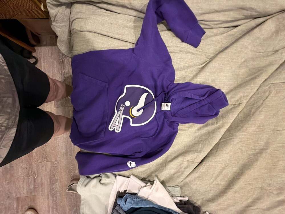 Minnesota Vikings Nike Rewind Club Logo Pullover Hoodie Throwback Retro Medium